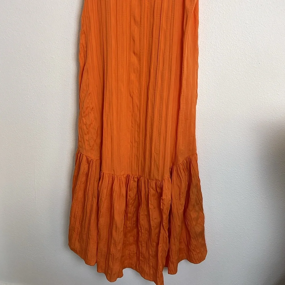 Urban Outfitters Orange Crinkle maxi dress L - Picture 6 of 6